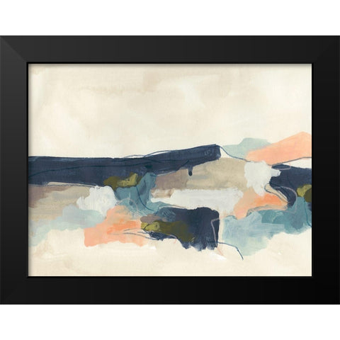 Palette Horizon II Black Modern Wood Framed Art Print by Vess, June Erica