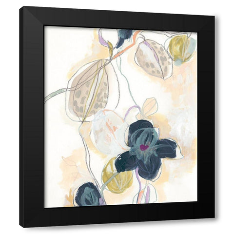 Abstracted Orchid I Black Modern Wood Framed Art Print with Double Matting by Vess, June Erica