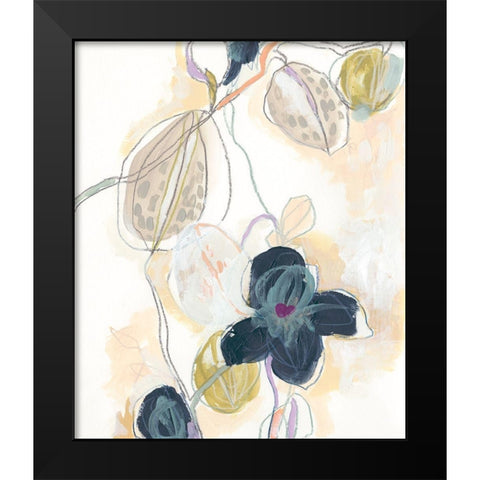Abstracted Orchid I Black Modern Wood Framed Art Print by Vess, June Erica