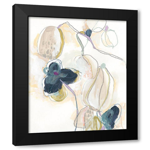 Abstracted Orchid II Black Modern Wood Framed Art Print with Double Matting by Vess, June Erica