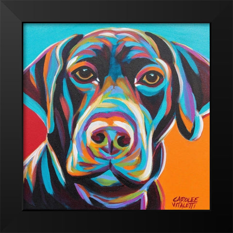 Dog Friend II Black Modern Wood Framed Art Print by Vitaletti, Carolee