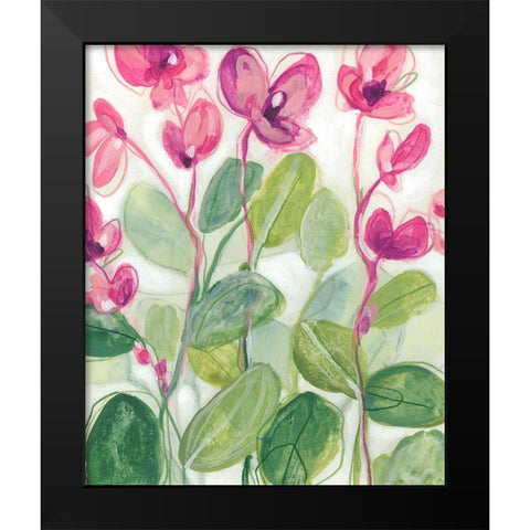 Cyclamen Fantasia I Black Modern Wood Framed Art Print by Vess, June Erica