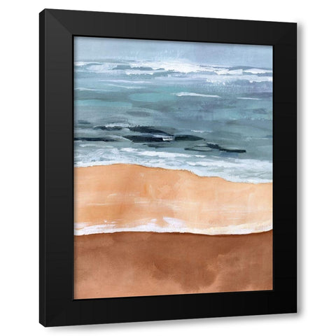 Shore Layers I Black Modern Wood Framed Art Print by Borges, Victoria
