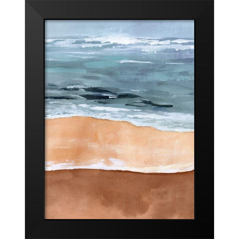 Shore Layers I Black Modern Wood Framed Art Print by Borges, Victoria