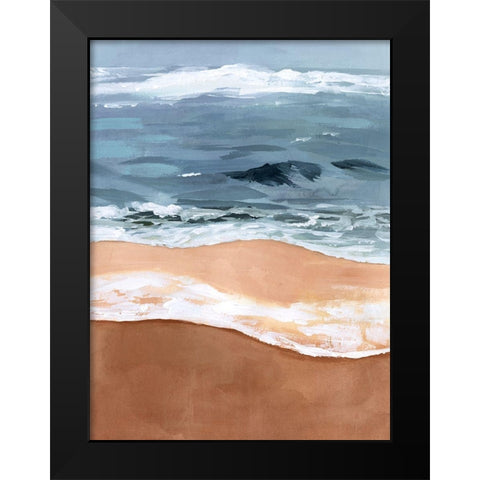 Shore Layers II Black Modern Wood Framed Art Print by Borges, Victoria