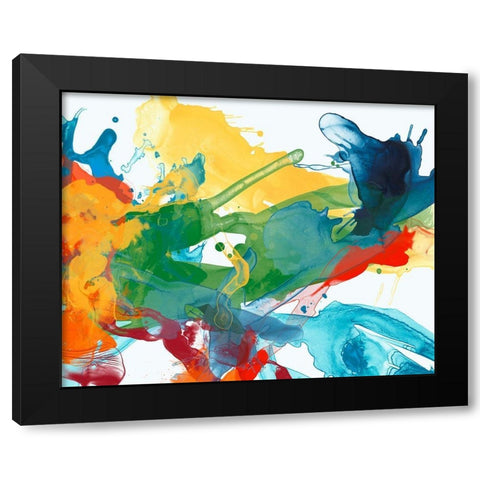 Primary Abstract I Black Modern Wood Framed Art Print with Double Matting by Vess, June Erica