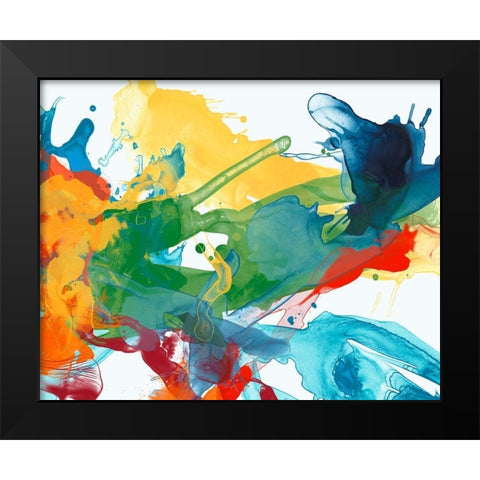 Primary Abstract I Black Modern Wood Framed Art Print by Vess, June Erica