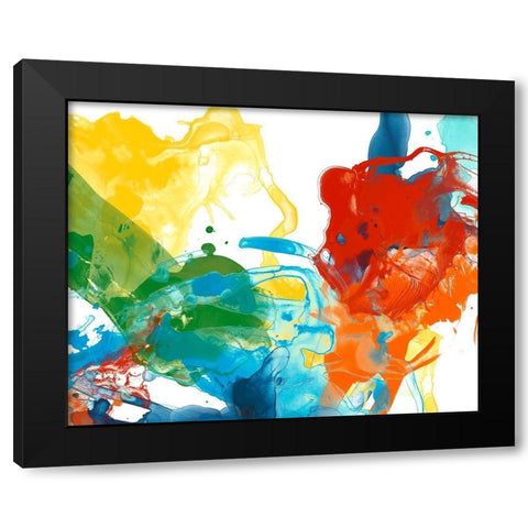 Primary Abstract II Black Modern Wood Framed Art Print by Vess, June Erica