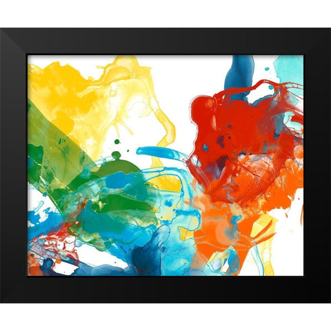 Primary Abstract II Black Modern Wood Framed Art Print by Vess, June Erica