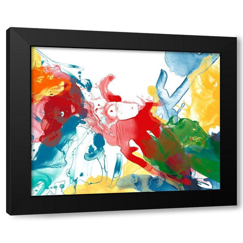 Primary Abstract IV Black Modern Wood Framed Art Print with Double Matting by Vess, June Erica