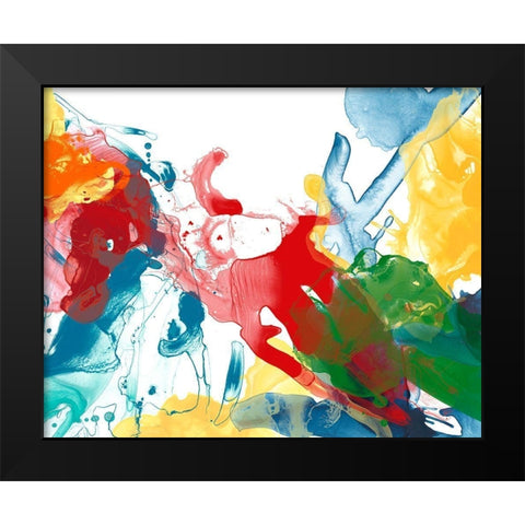 Primary Abstract IV Black Modern Wood Framed Art Print by Vess, June Erica