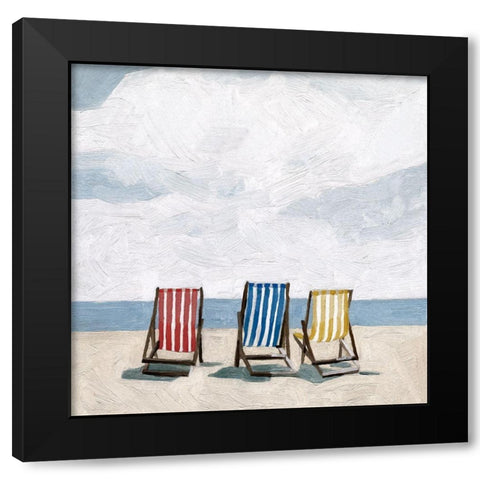 Beach Trip II Black Modern Wood Framed Art Print with Double Matting by Scarvey, Emma