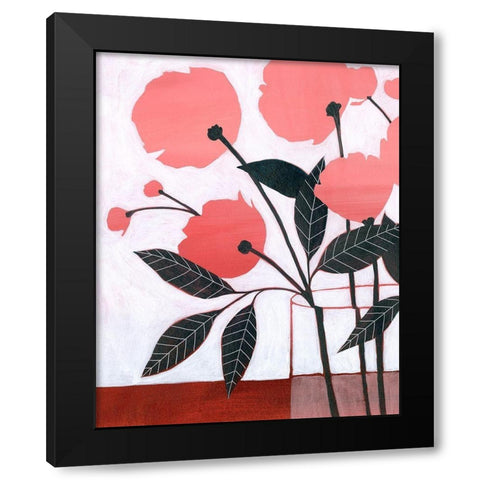 Flower Screen I Black Modern Wood Framed Art Print by Popp, Grace