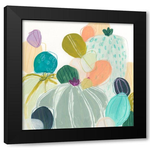 Candy Cactus I Black Modern Wood Framed Art Print with Double Matting by Vess, June Erica