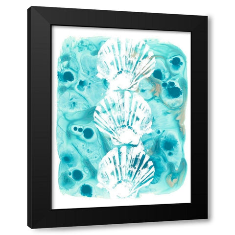 Seaside Shapes I Black Modern Wood Framed Art Print by Vess, June Erica