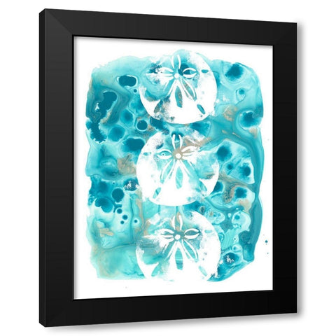 Seaside Shapes IV Black Modern Wood Framed Art Print with Double Matting by Vess, June Erica