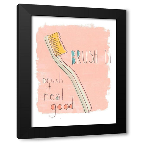 Potty Pun III Black Modern Wood Framed Art Print with Double Matting by Vess, June Erica