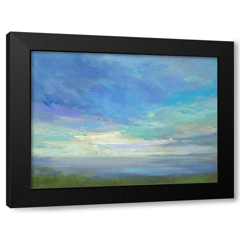 Siesta Key Sky Light Black Modern Wood Framed Art Print with Double Matting by Finch, Sheila