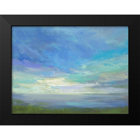 Siesta Key Sky Light Black Modern Wood Framed Art Print by Finch, Sheila