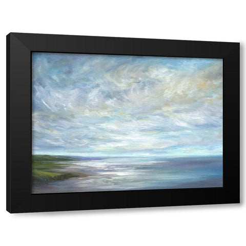 Crosswinds Black Modern Wood Framed Art Print by Finch, Sheila