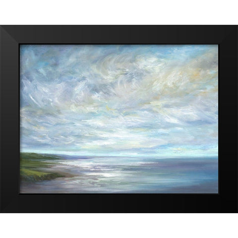 Crosswinds Black Modern Wood Framed Art Print by Finch, Sheila