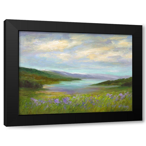 Crystal Springs Vista Black Modern Wood Framed Art Print by Finch, Sheila