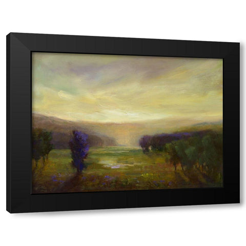 Carried by the Light Black Modern Wood Framed Art Print by Finch, Sheila