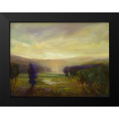 Carried by the Light Black Modern Wood Framed Art Print by Finch, Sheila