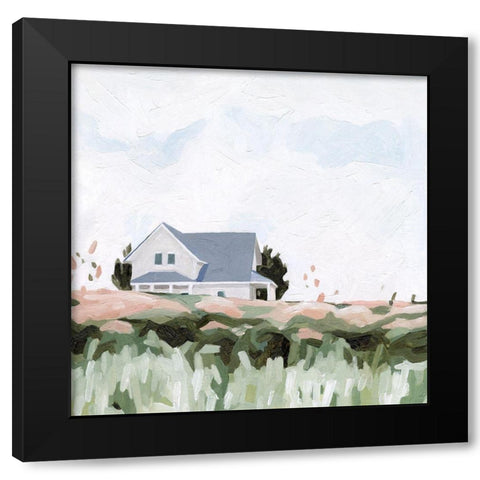 House on a Hill I Black Modern Wood Framed Art Print with Double Matting by Scarvey, Emma