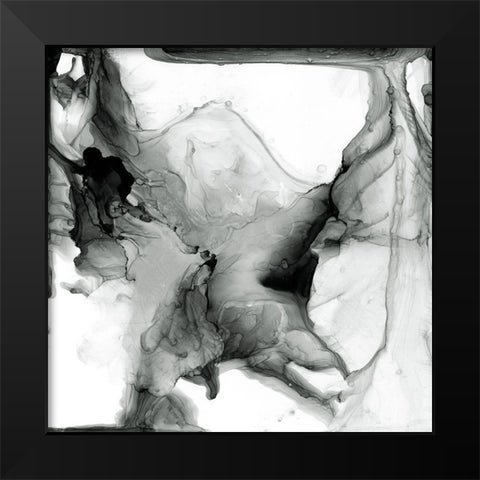 Ebony Plume I Black Modern Wood Framed Art Print by Goldberger, Jennifer