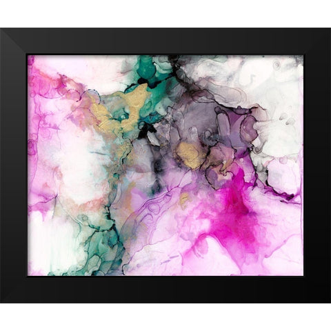 Magenta Expression I Black Modern Wood Framed Art Print by Goldberger, Jennifer