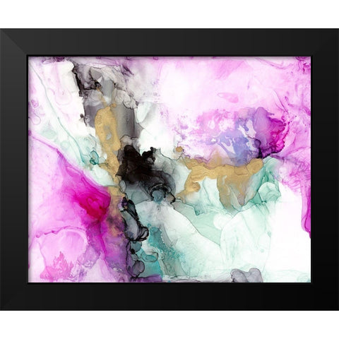 Magenta Expression II Black Modern Wood Framed Art Print by Goldberger, Jennifer