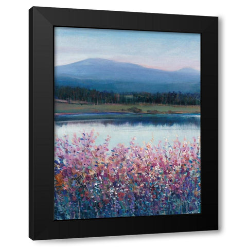 Lakeside Mountain I Black Modern Wood Framed Art Print with Double Matting by OToole, Tim