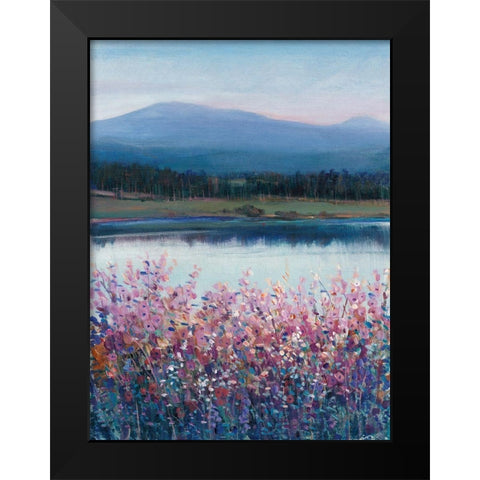 Lakeside Mountain I Black Modern Wood Framed Art Print by OToole, Tim