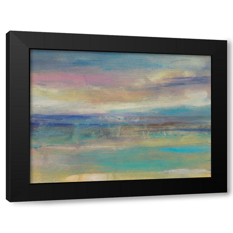 Lilac Horizon I Black Modern Wood Framed Art Print by Goldberger, Jennifer