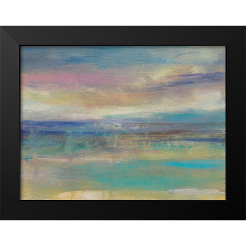 Lilac Horizon I Black Modern Wood Framed Art Print by Goldberger, Jennifer