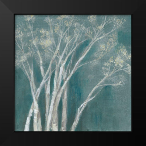 Ethereal Birches II Black Modern Wood Framed Art Print by Goldberger, Jennifer