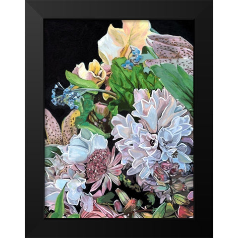 Floral Crop I Black Modern Wood Framed Art Print by Wang, Melissa