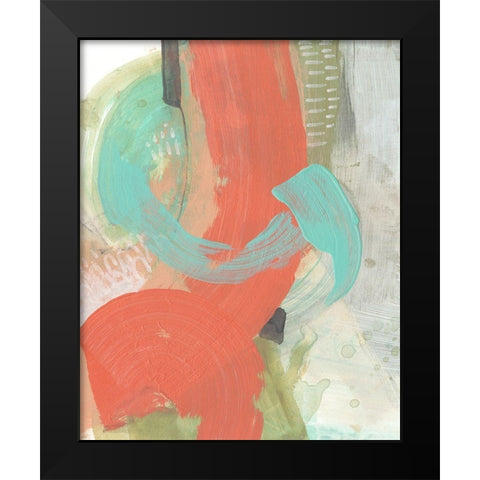 Coral Whimsy IV Black Modern Wood Framed Art Print by Goldberger, Jennifer