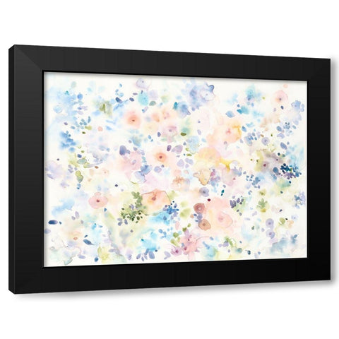 Flowing Colors I Black Modern Wood Framed Art Print with Double Matting by OToole, Tim