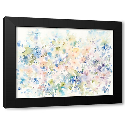 Flowing Colors II Black Modern Wood Framed Art Print with Double Matting by OToole, Tim