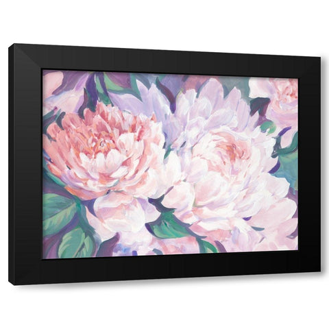 Peonies in Bloom I Black Modern Wood Framed Art Print with Double Matting by OToole, Tim