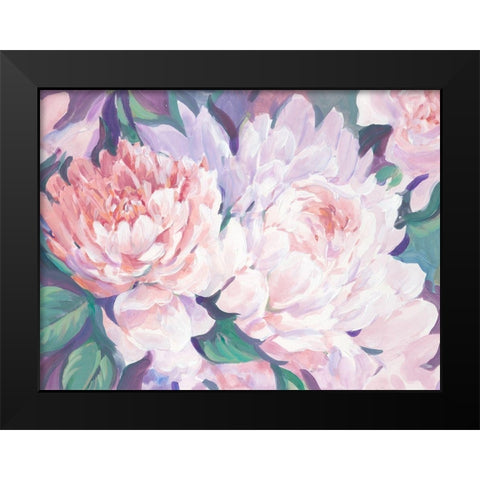 Peonies in Bloom I Black Modern Wood Framed Art Print by OToole, Tim