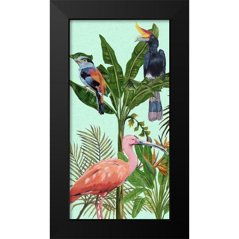 Birds Paradise I Black Modern Wood Framed Art Print by Wang, Melissa