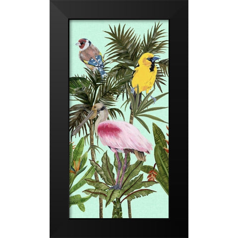 Birds Paradise II Black Modern Wood Framed Art Print by Wang, Melissa