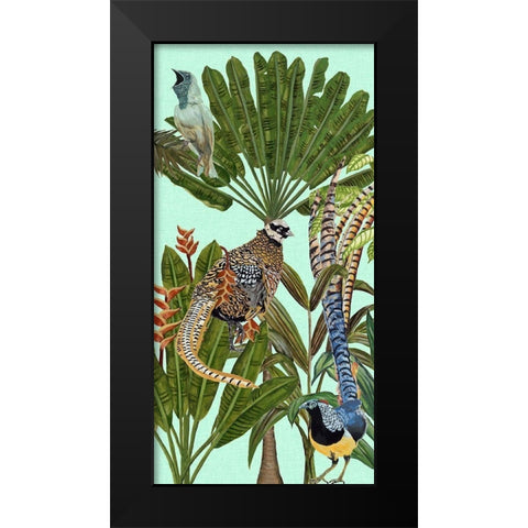 Birds Paradise III Black Modern Wood Framed Art Print by Wang, Melissa