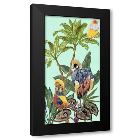 Birds Paradise IV Black Modern Wood Framed Art Print with Double Matting by Wang, Melissa