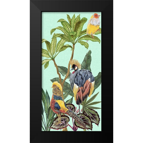 Birds Paradise IV Black Modern Wood Framed Art Print by Wang, Melissa
