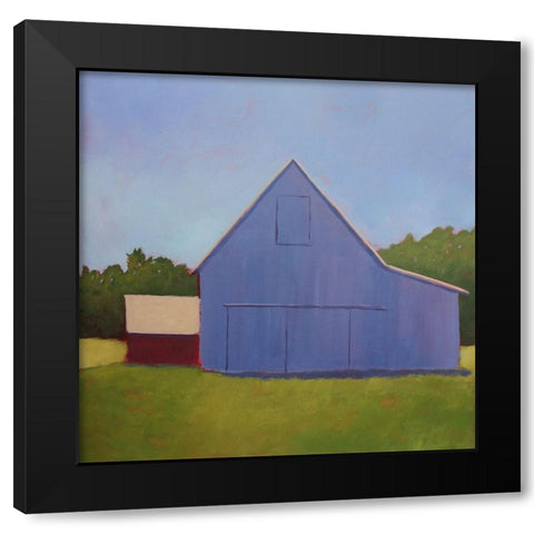 Primary Barns I Black Modern Wood Framed Art Print with Double Matting by Young, Carol