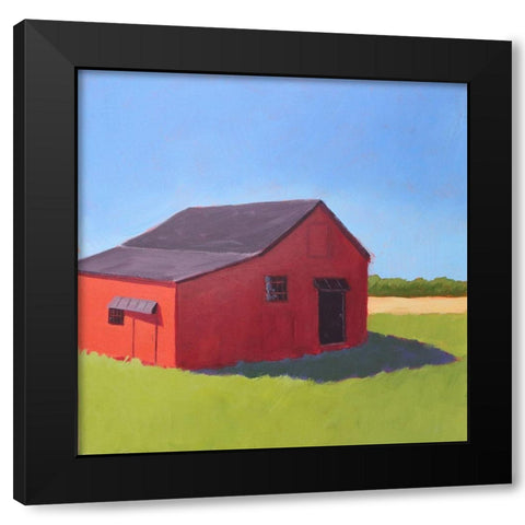 Primary Barns V Black Modern Wood Framed Art Print with Double Matting by Young, Carol